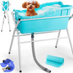 Portable Elevated Dog Bath Tub