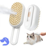 3-in-1 Cordless Pet Grooming Brush – Misting, Massaging & Shedding Tool for Cats & Dogs